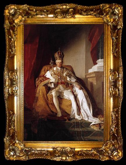 framed  Friedrich von Amerling Portrait of Holy Roman emperor Francis II, ta009-2